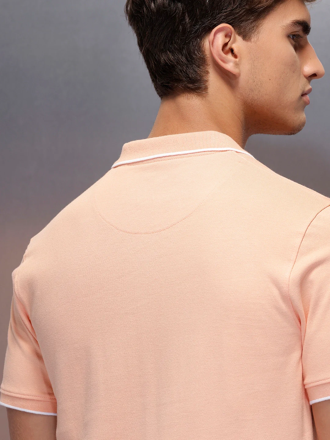 Solid Slim Fit Polo T-Shirt  | Orange - Image 7