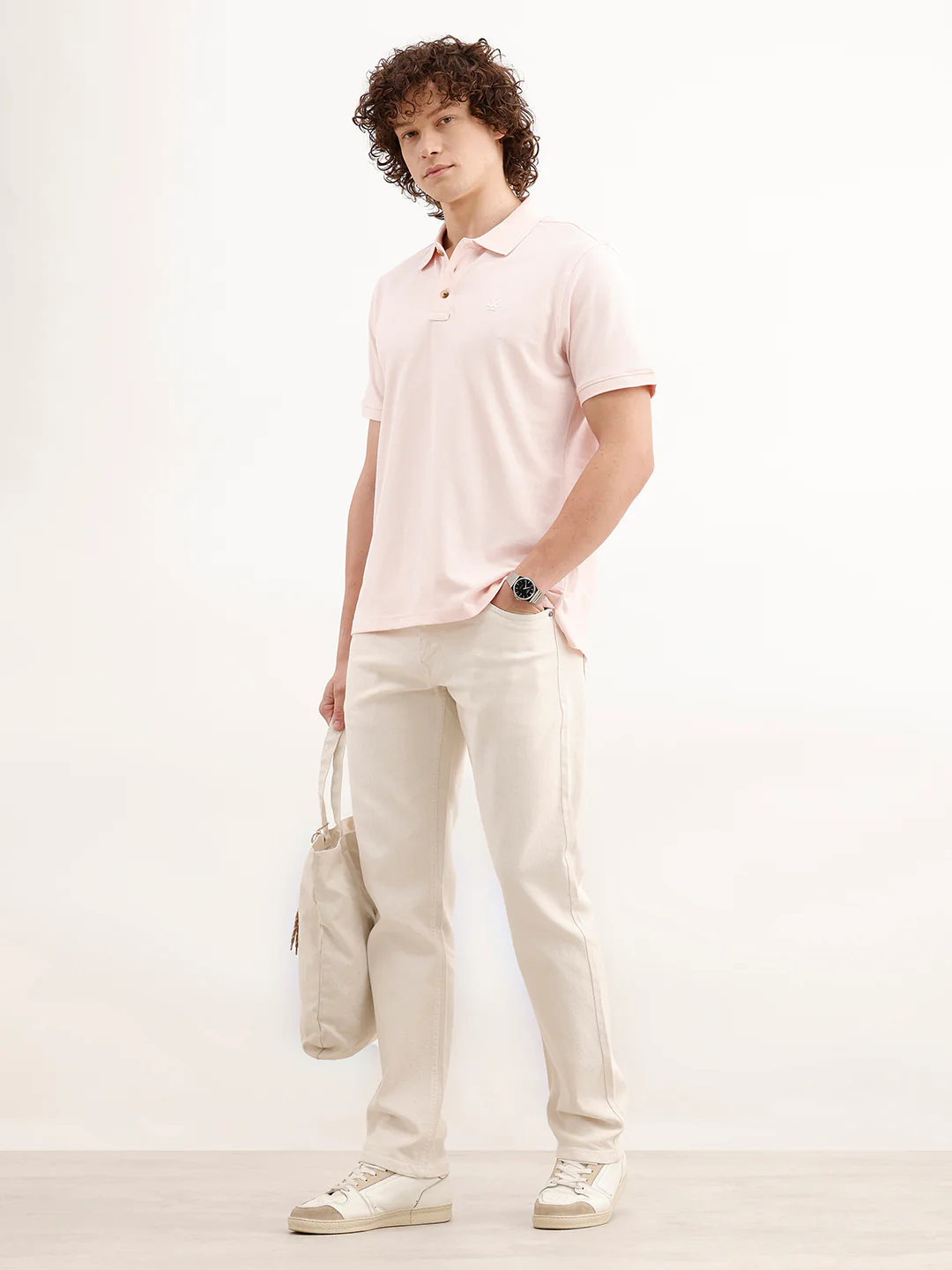 Solid Slim Fit Polo T-Shirt | Pink - Image 2