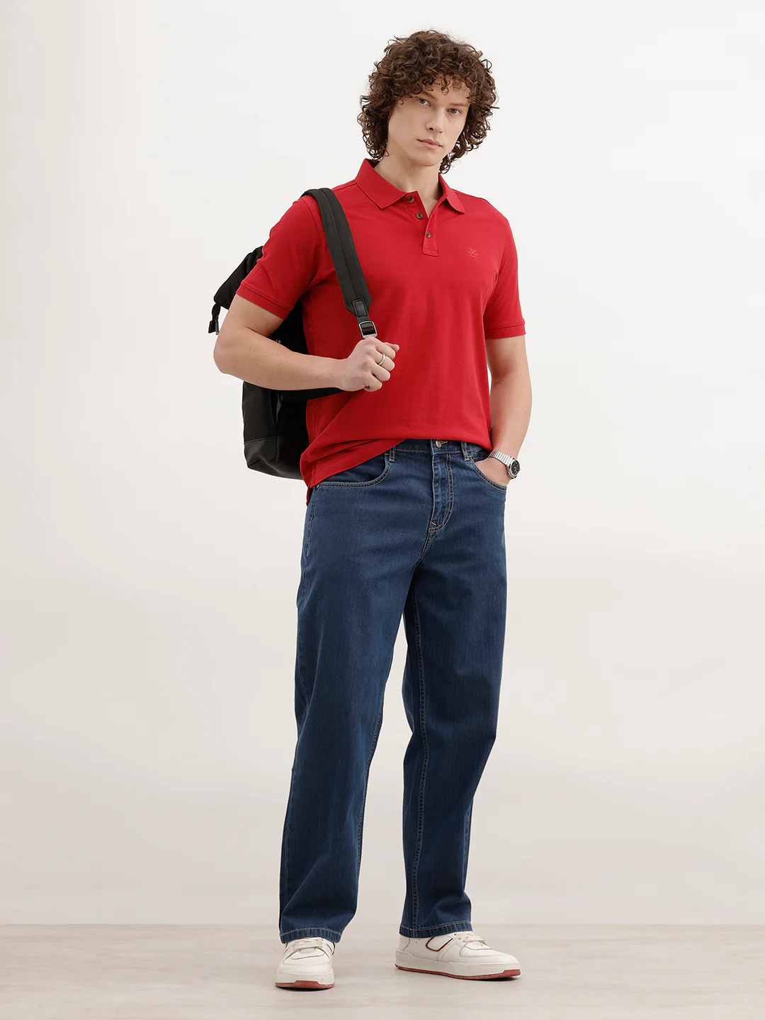 Solid Slim Fit Polo T-Shirt | Red - Image 2