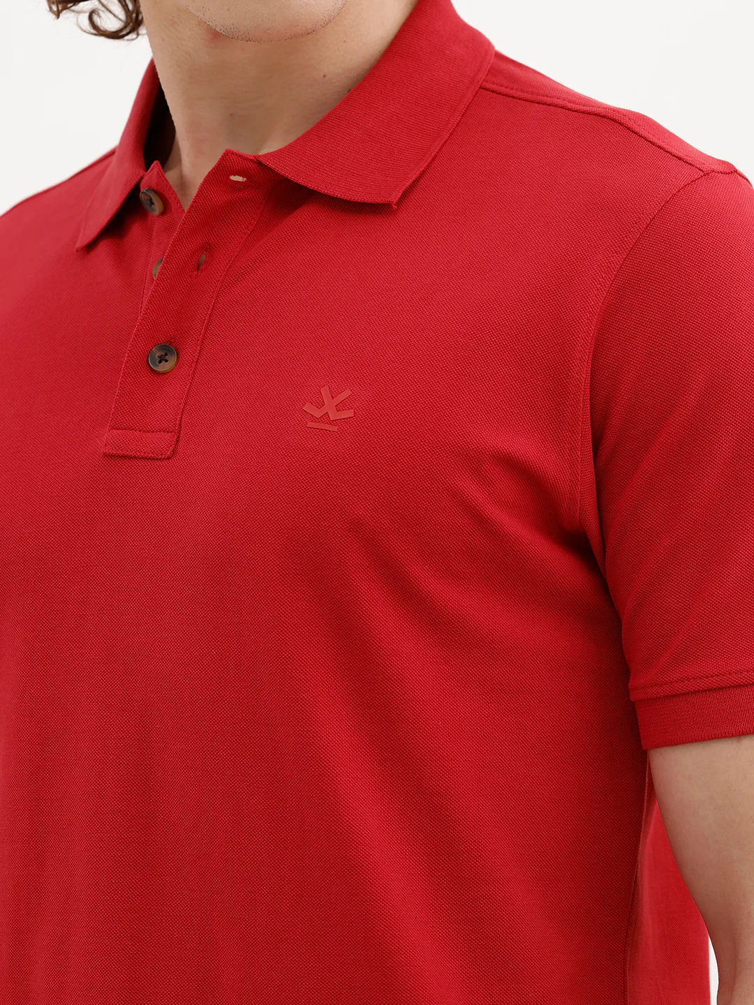 Solid Slim Fit Polo T-Shirt | Red - Image 5