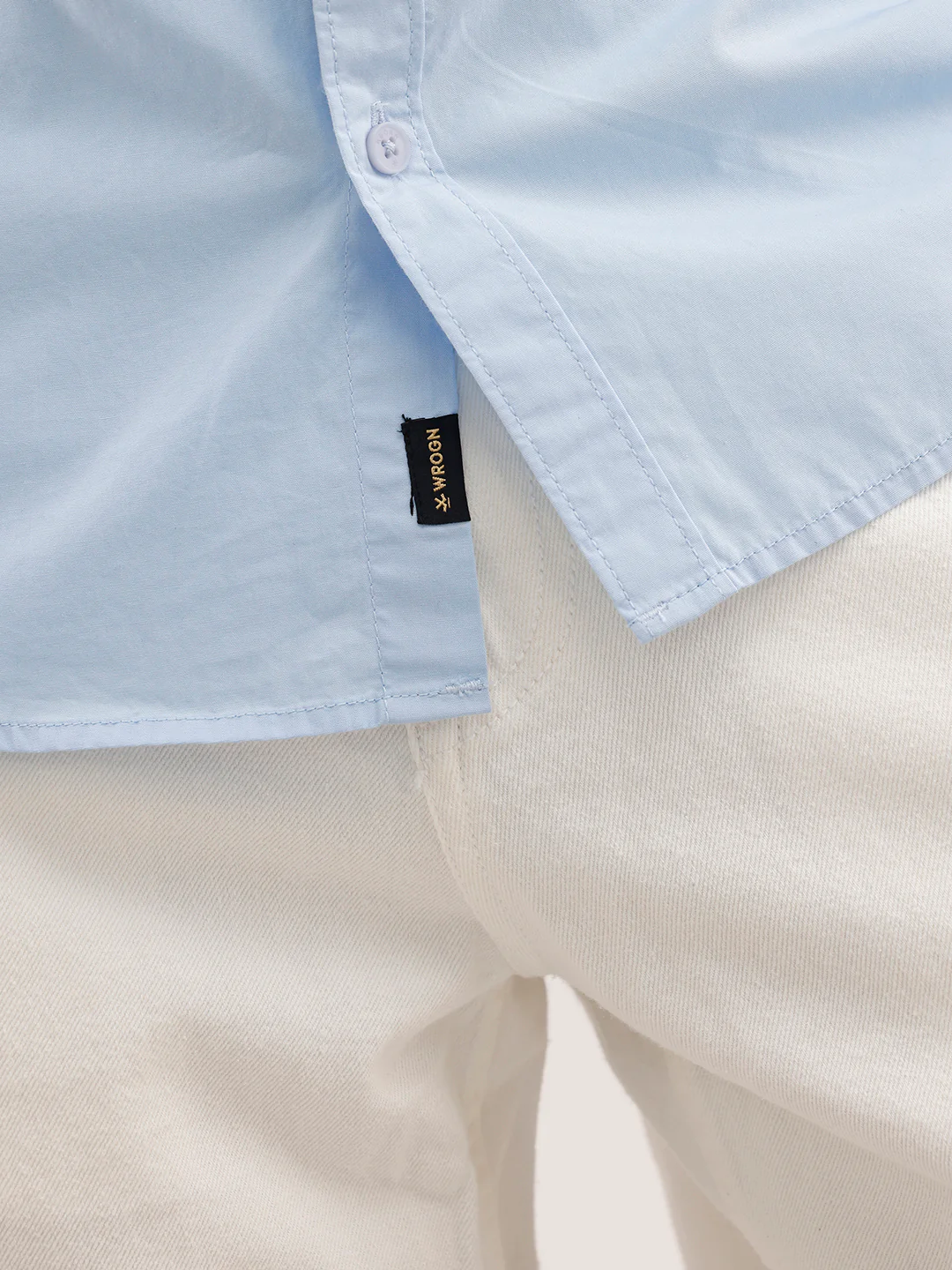 Solid Slim Fit Shirt  | Light Blue - Image 5