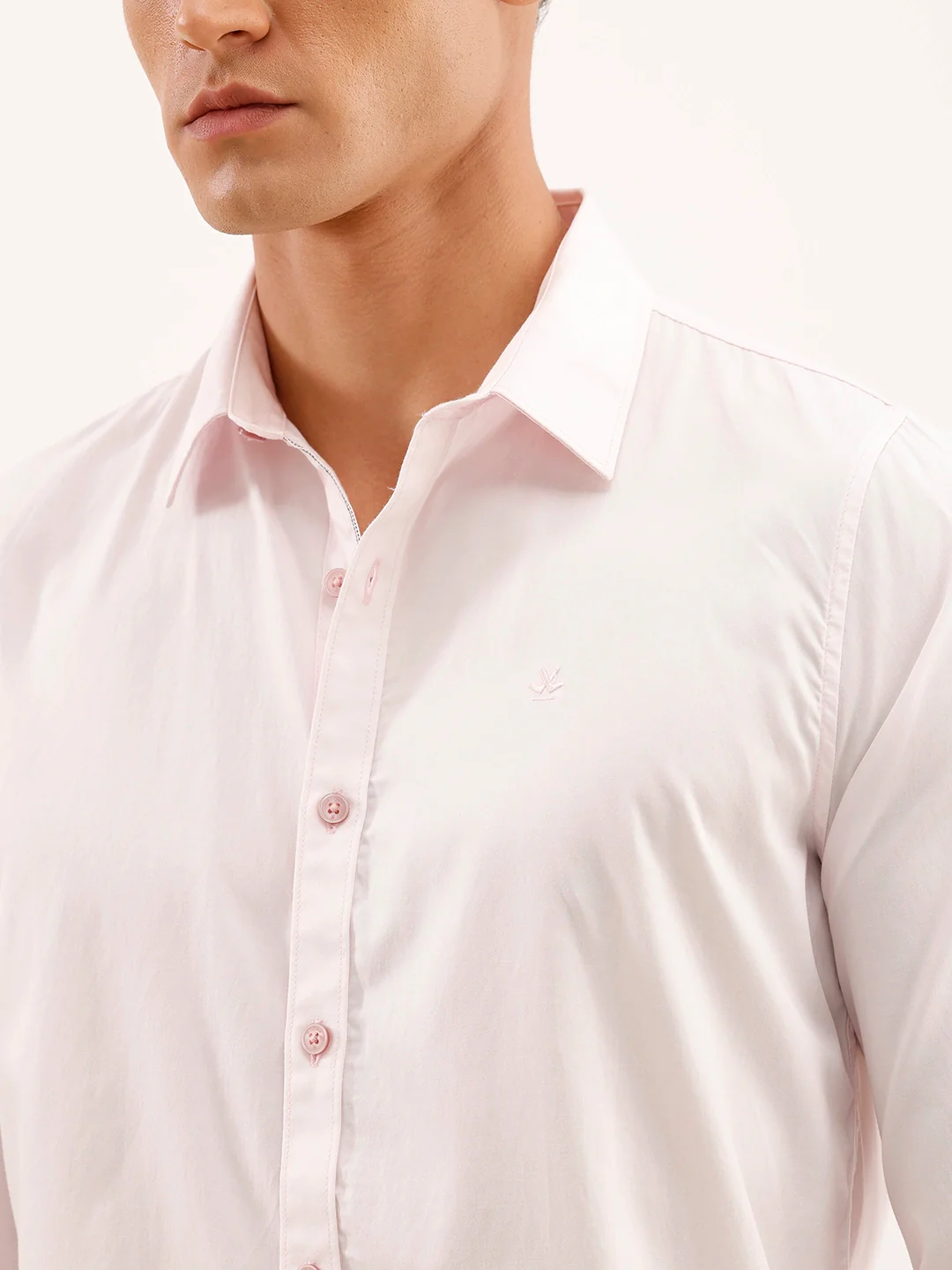 Solid Slim Fit Shirt | Pink - Image 5