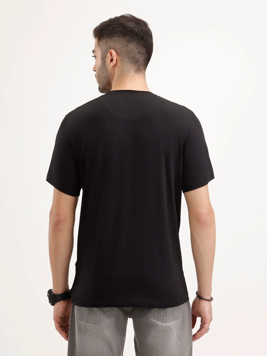 Solid Slim Fit T-Shirt | Black - Image 3