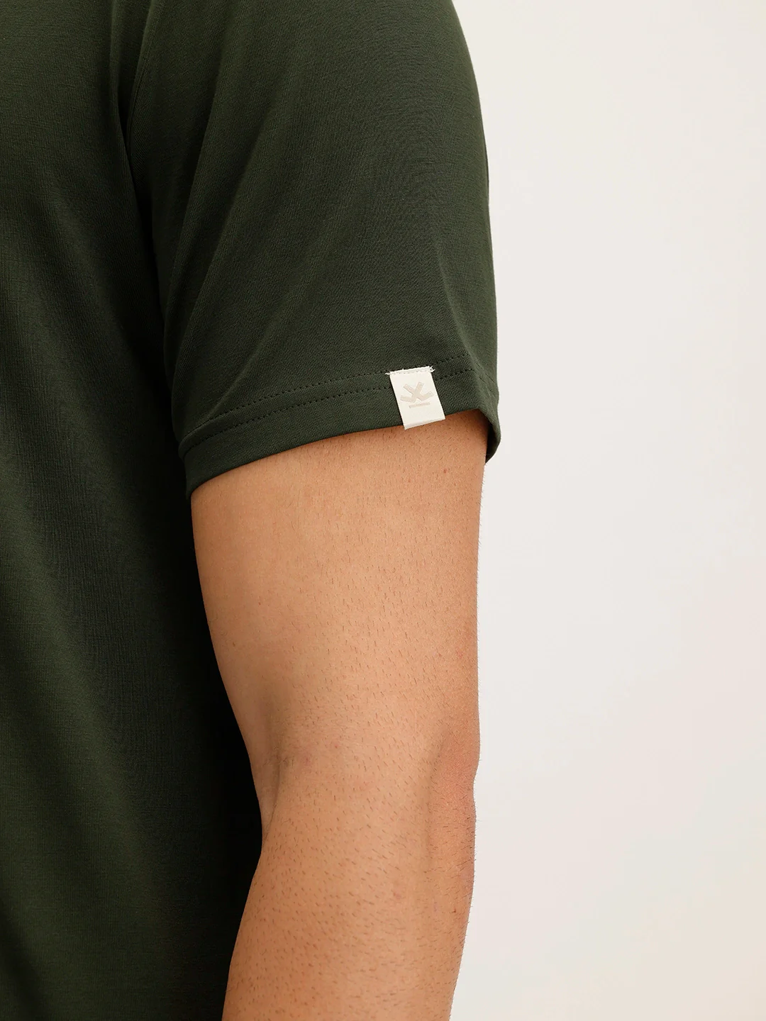 Solid Slim Fit T-Shirt | Olive - Image 5