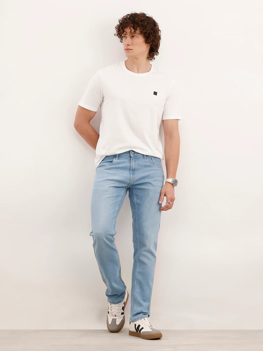Solid Slim Fit T-Shirt  | White - Image 2