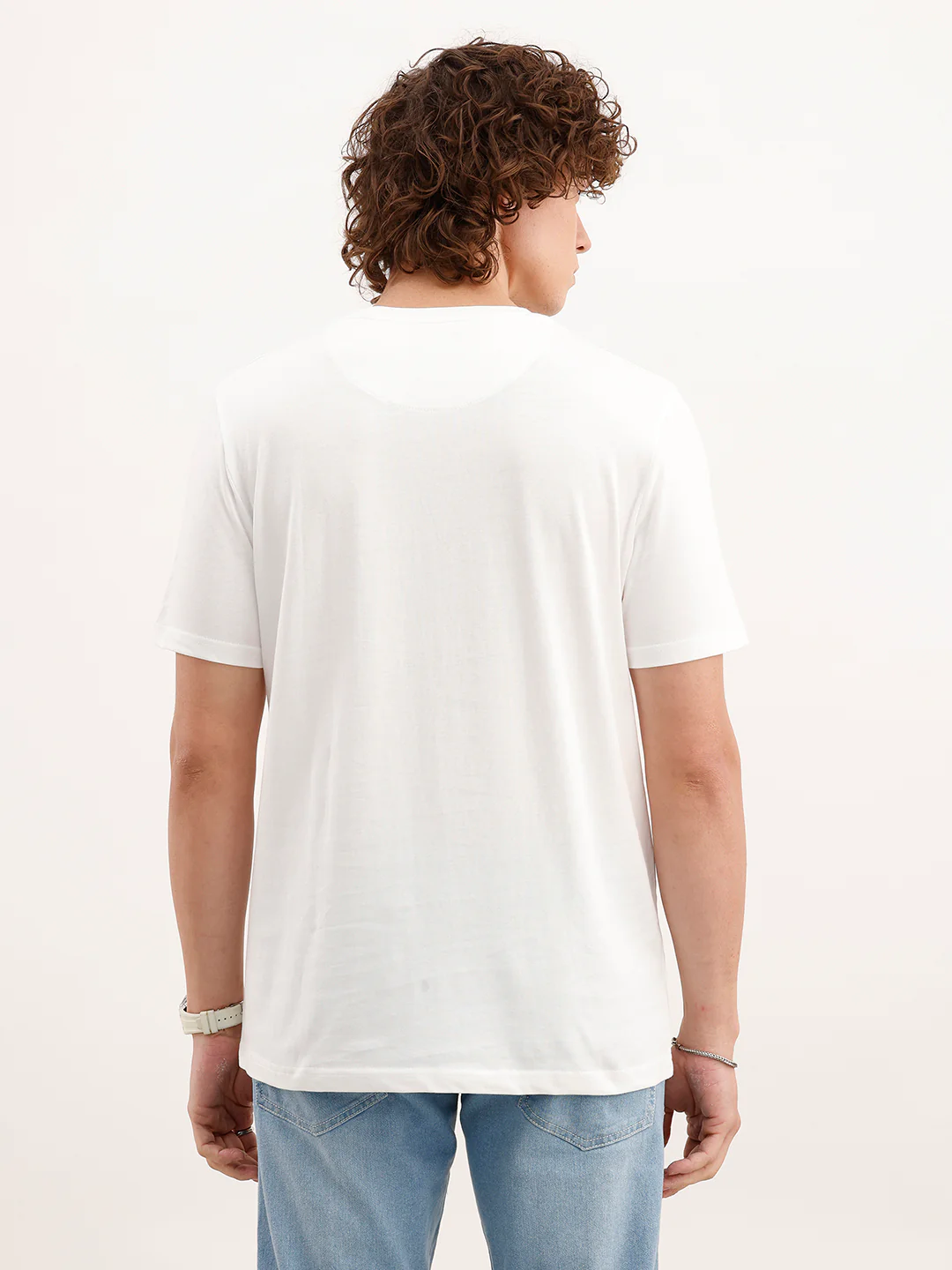 Solid Slim Fit T-Shirt  | White - Image 3