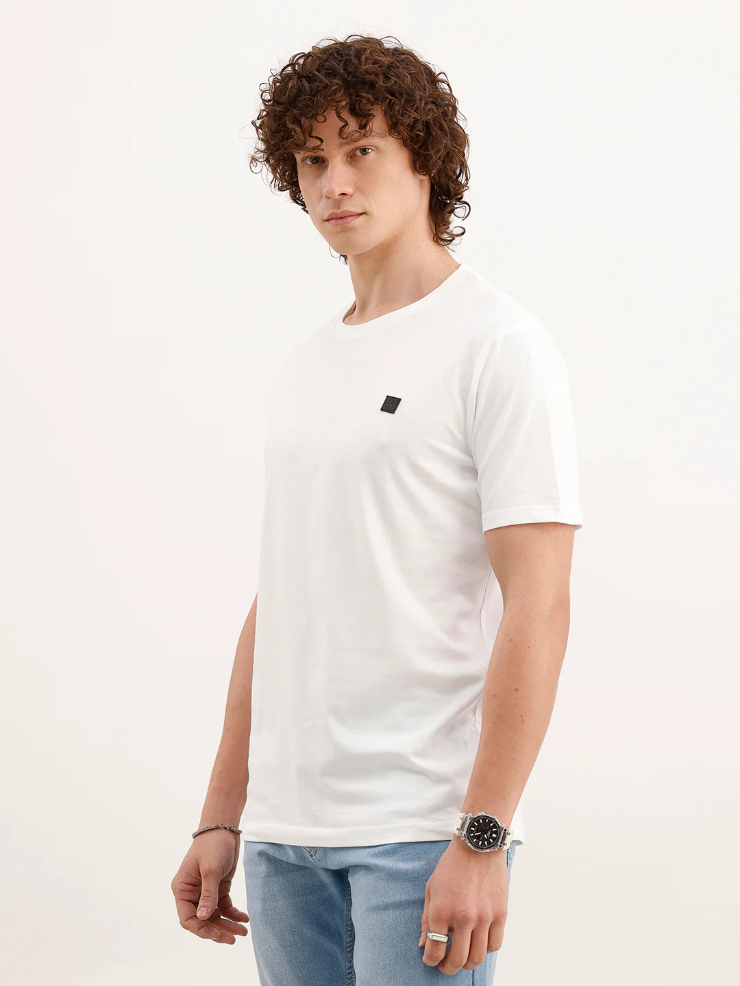Solid Slim Fit T-Shirt  | White - Image 4