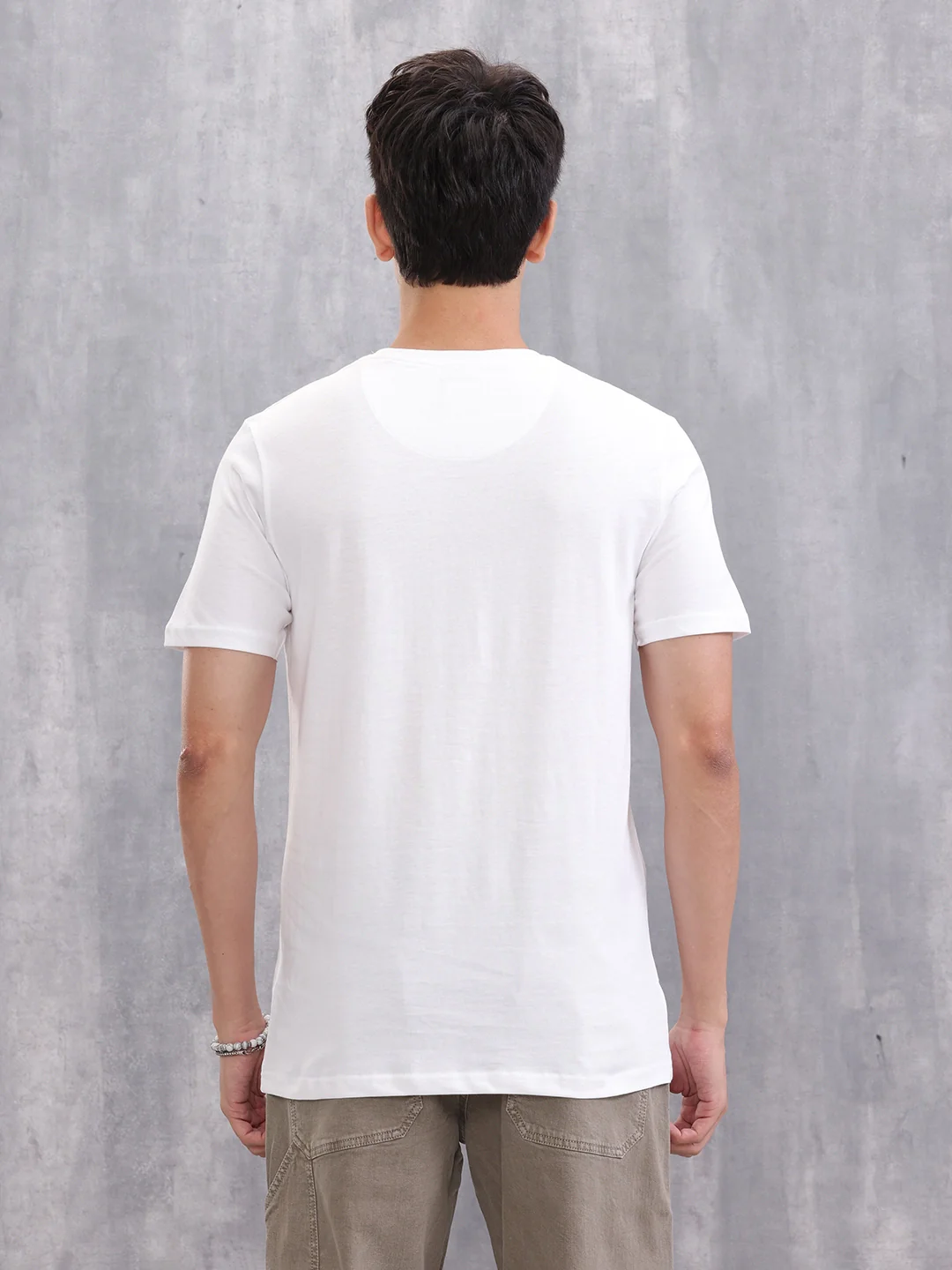 Solid Slim Fit T-Shirt | White - Image 3