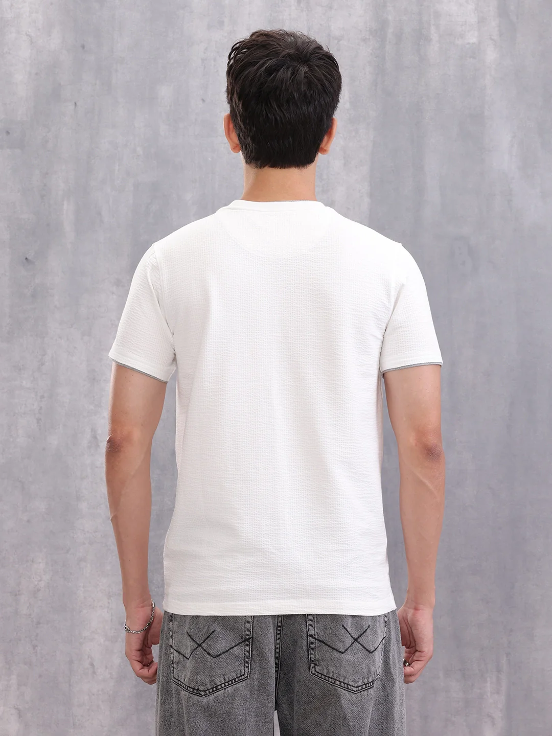 Solid Slim Fit T-Shirt | White - Image 3