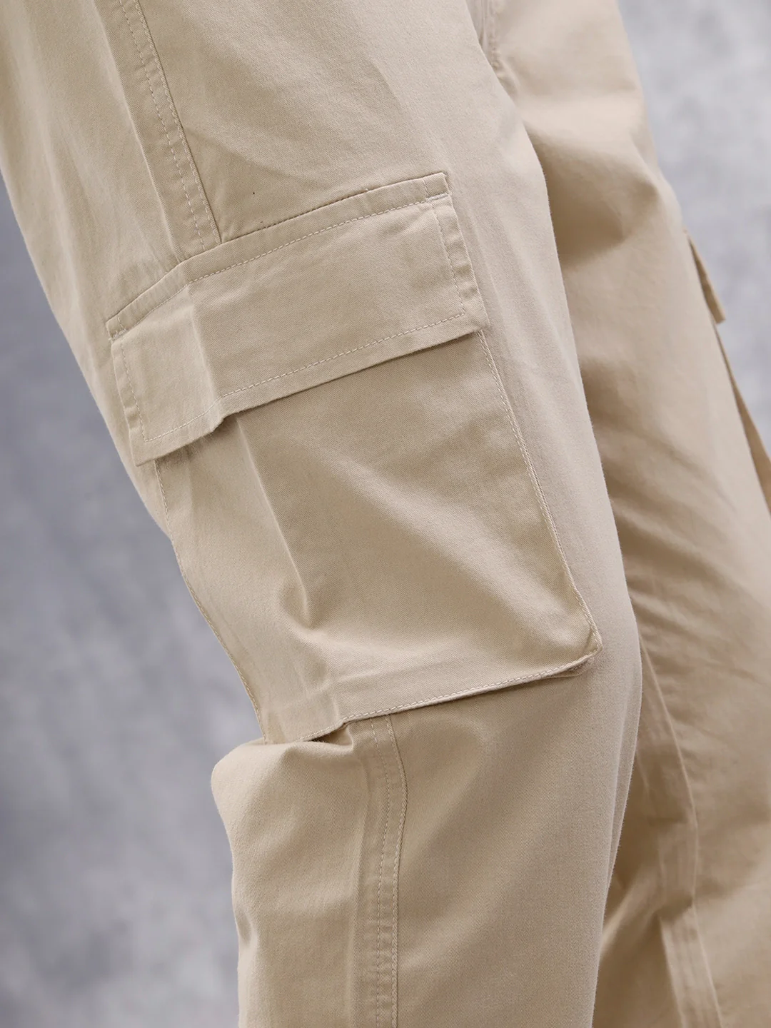 Solid Straight Fit Jeans | Off White - Image 6