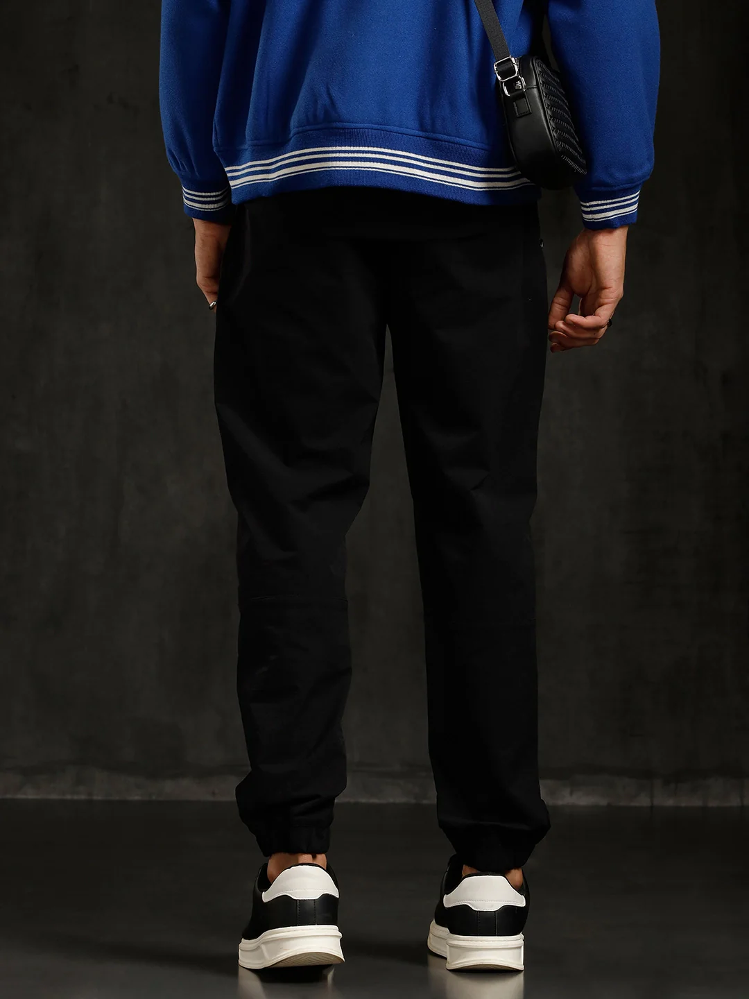 Solid Straight Fit Jogger | Black - Image 3