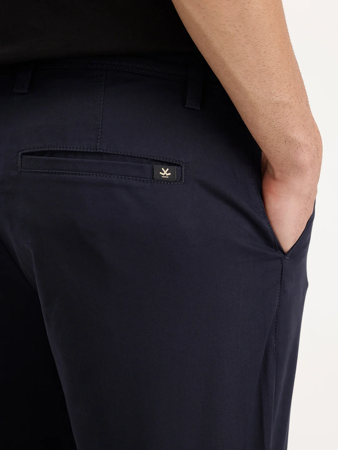 Solid Straight Fit Trouser | Navy Blue - Image 5