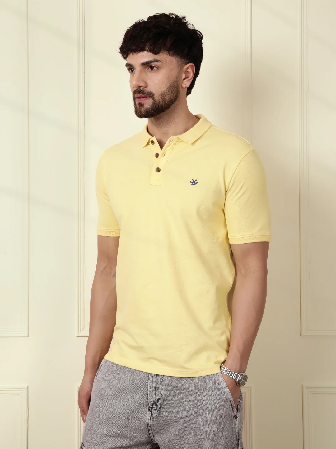 Solid Power Stretch Polo | Yellow - Image 5