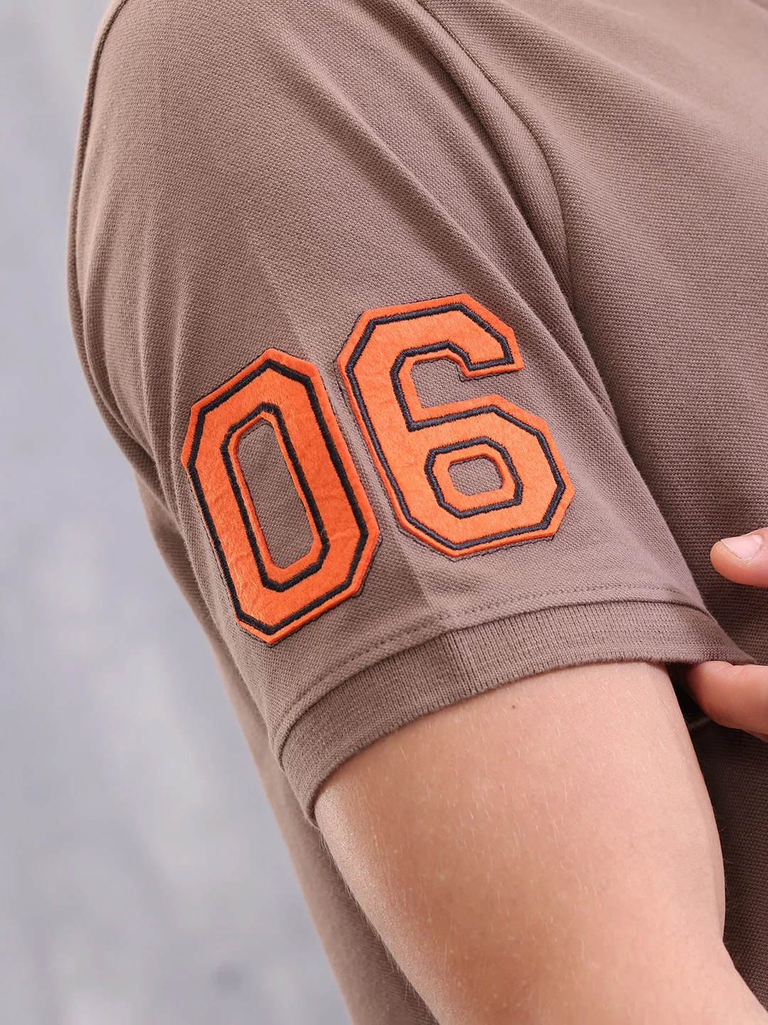 Sporty Slim Fit Polo T-Shirt | Brown - Image 5