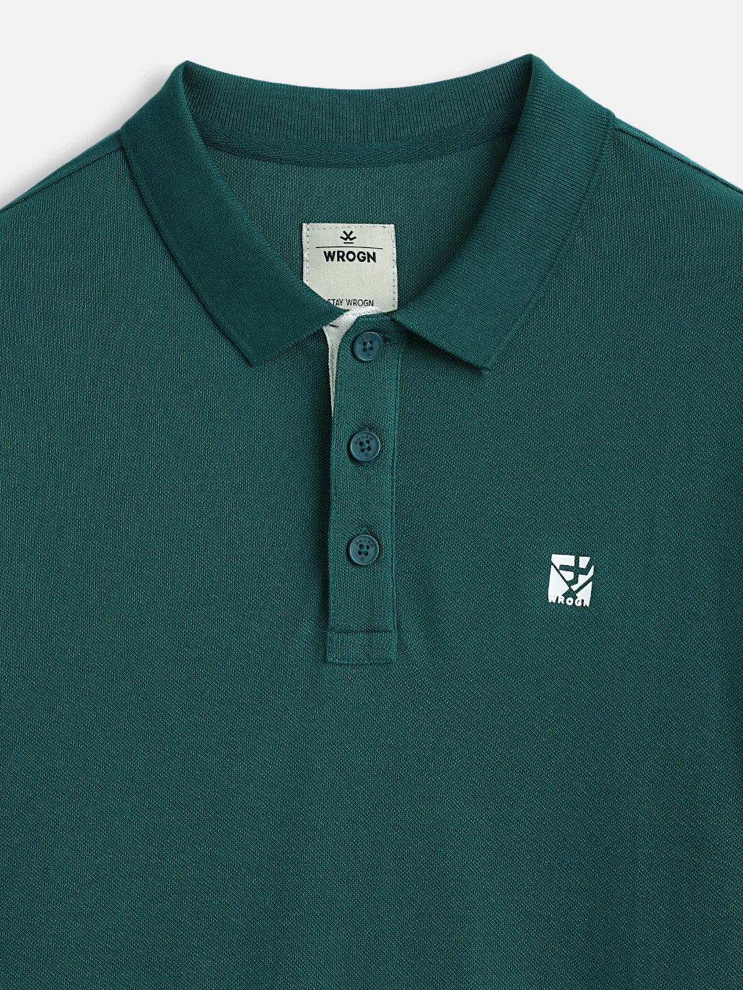 Sporty Teal Regular Fit Polo T-Shirt - Image 3