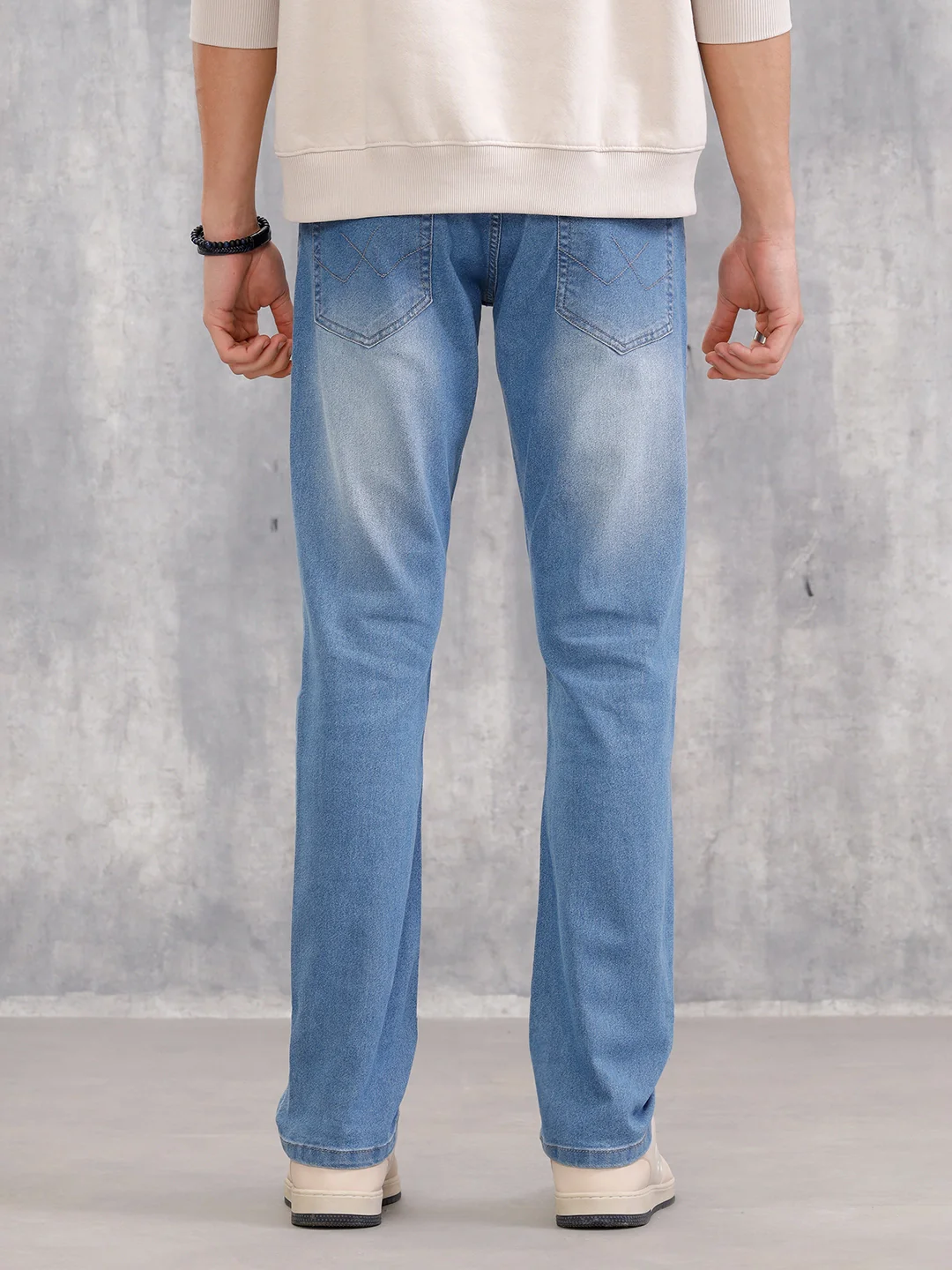 Staright Fit Mid Washed Jeans I Midstone - Image 3