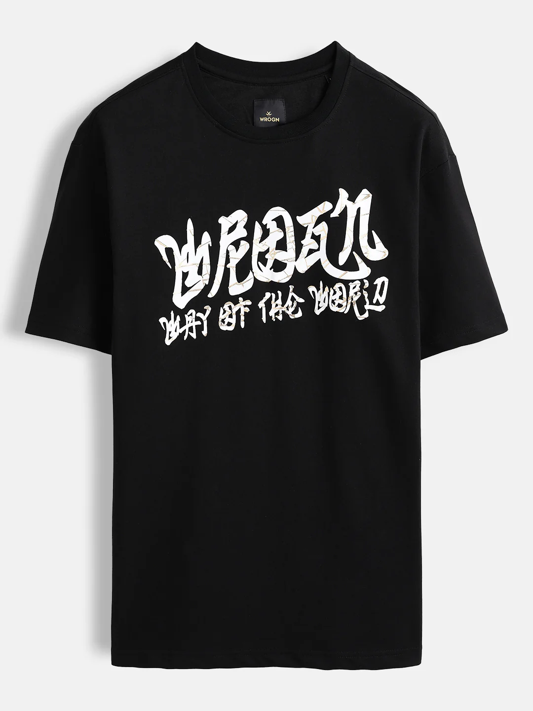 Statement front print oversized tshirt | Black - Image 7