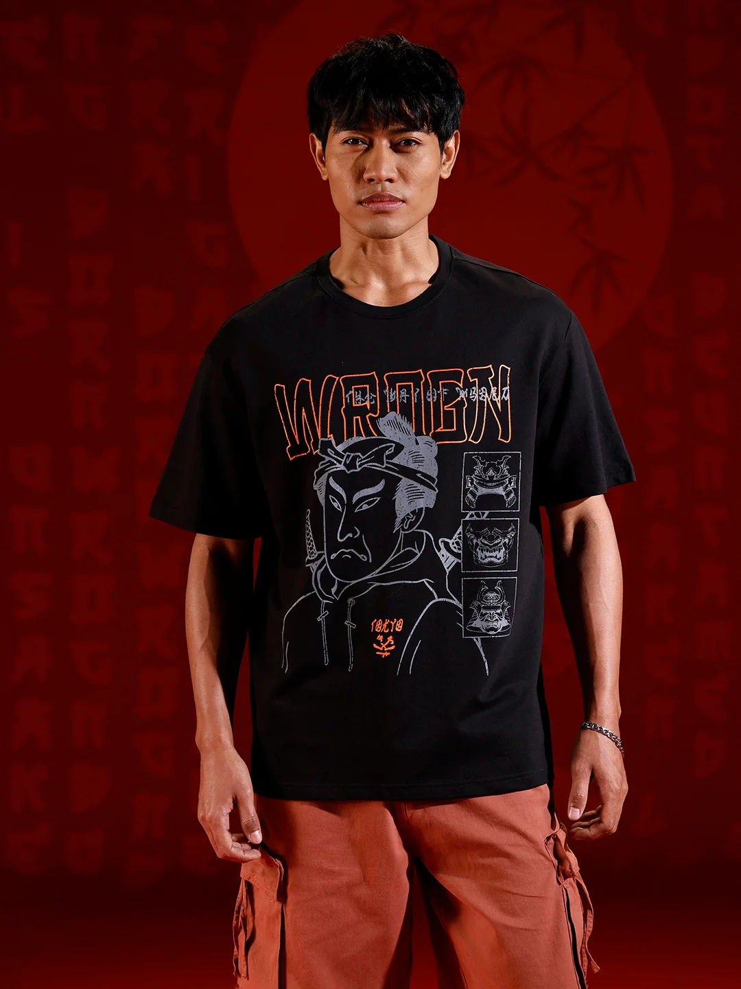 Statement warrior print T-shirt | Black - Image 3