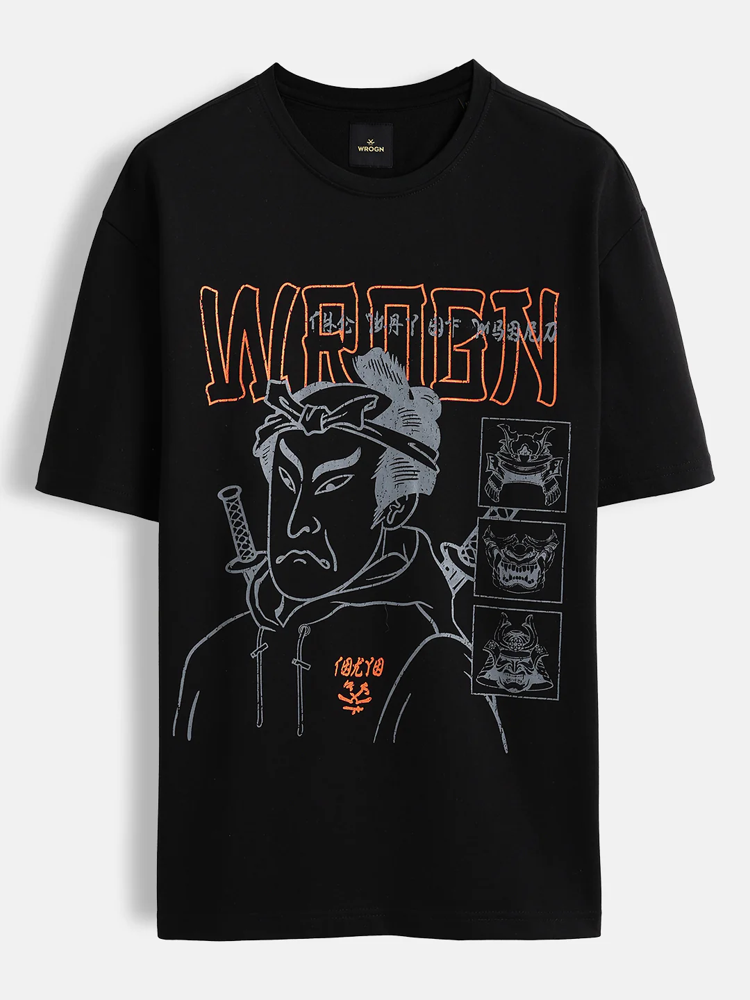 Statement warrior print T-shirt | Black - Image 7