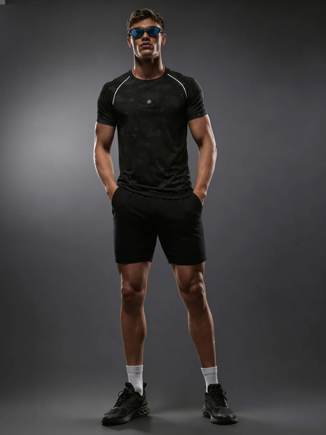Stealth Camo Active Tee | Black - Image 2