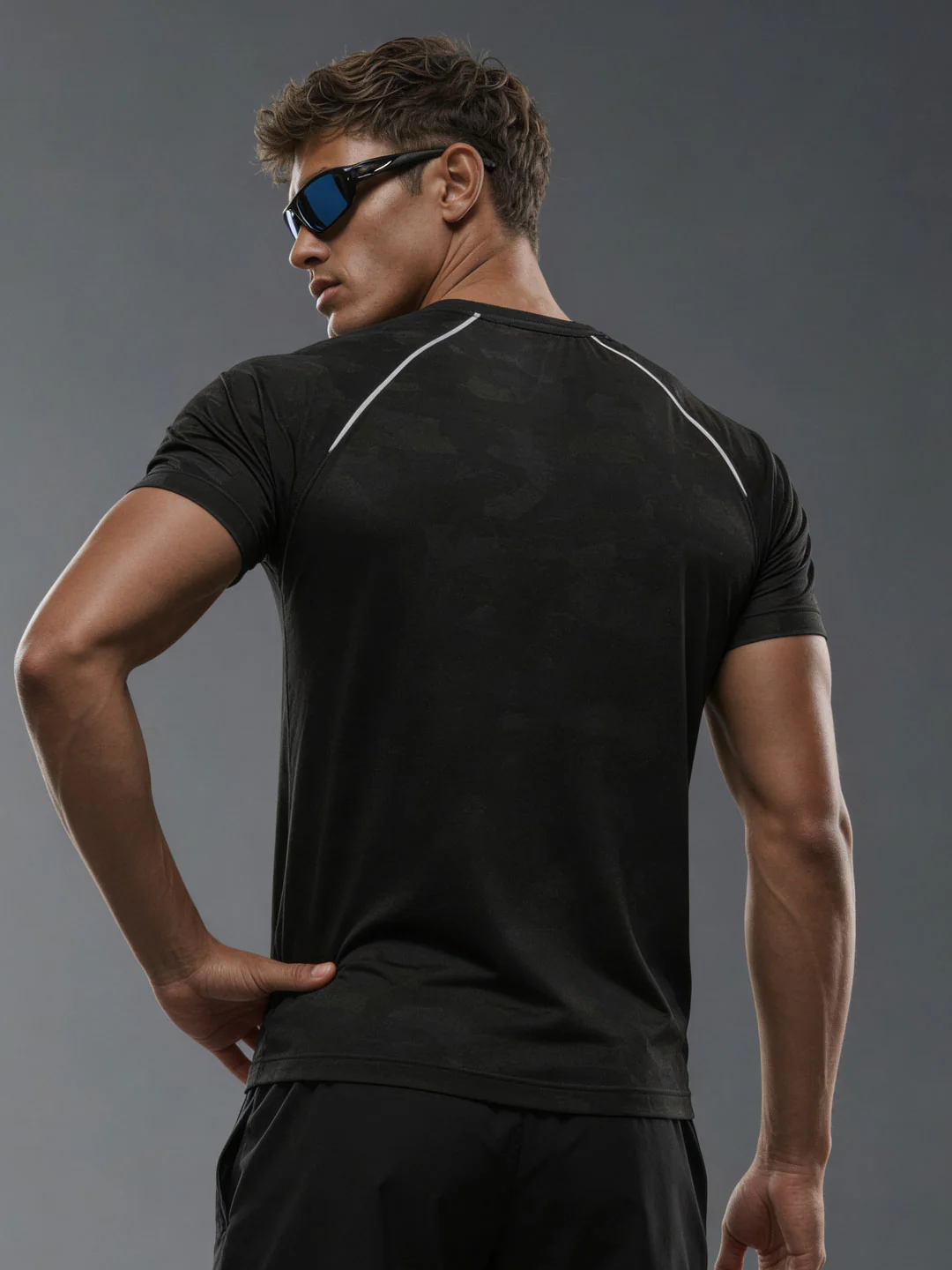 Stealth Camo Active Tee | Black - Image 3
