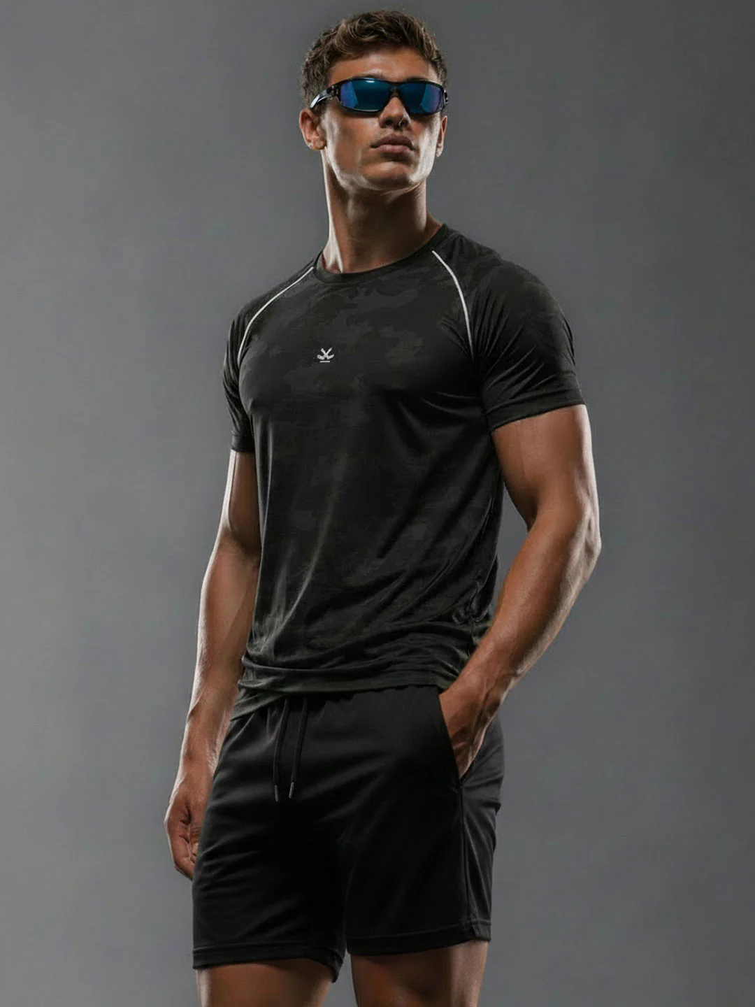 Stealth Camo Active Tee | Black - Image 4