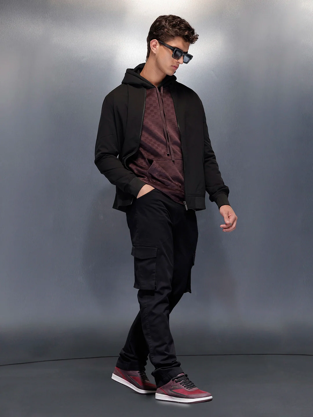 Straight fit cargotrouser | Black - Image 2