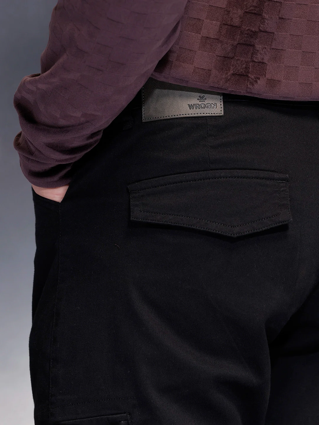 Straight fit cargotrouser | Black - Image 5