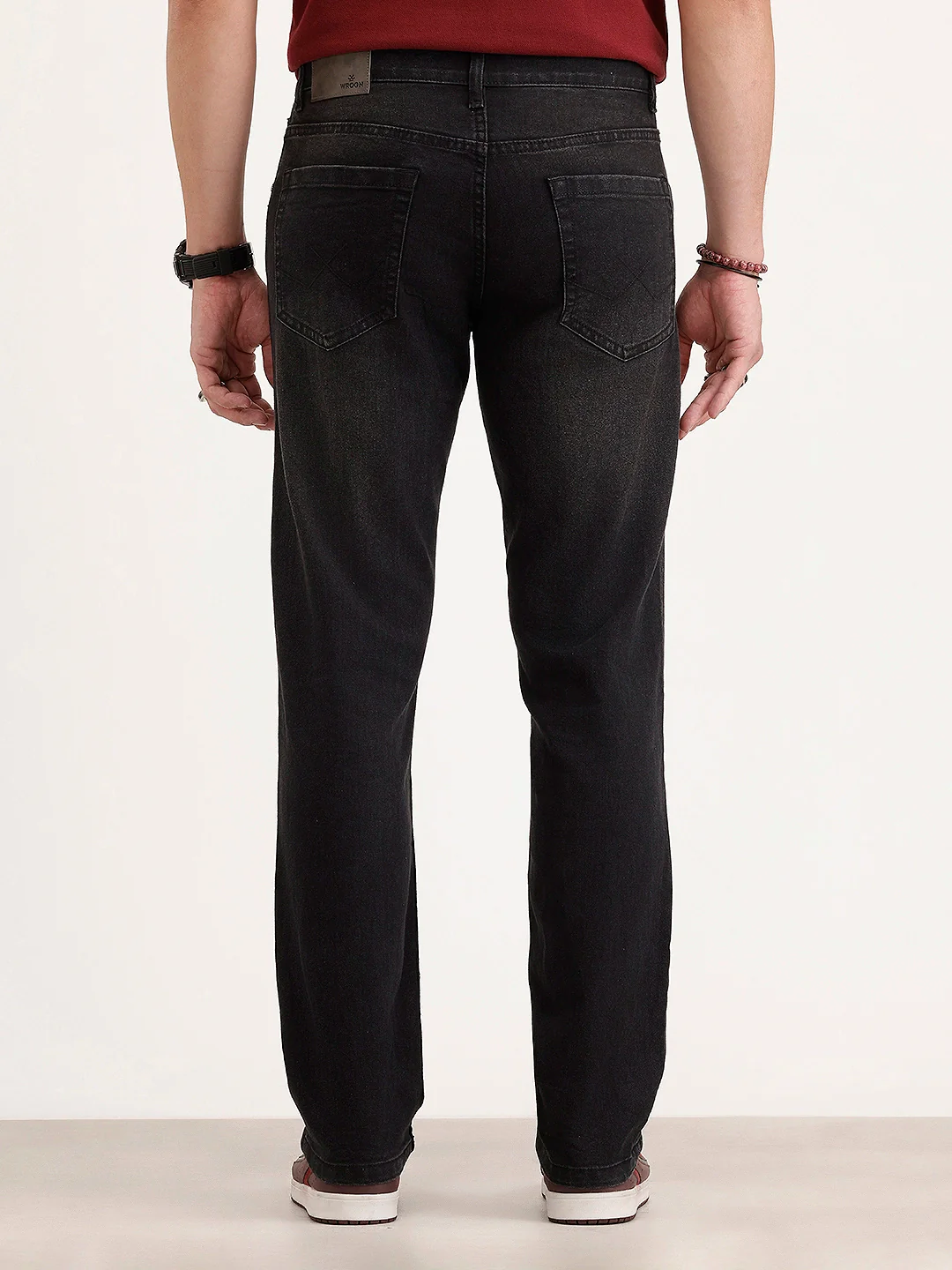 Straight Fit Denim Jeans | Black - Image 3