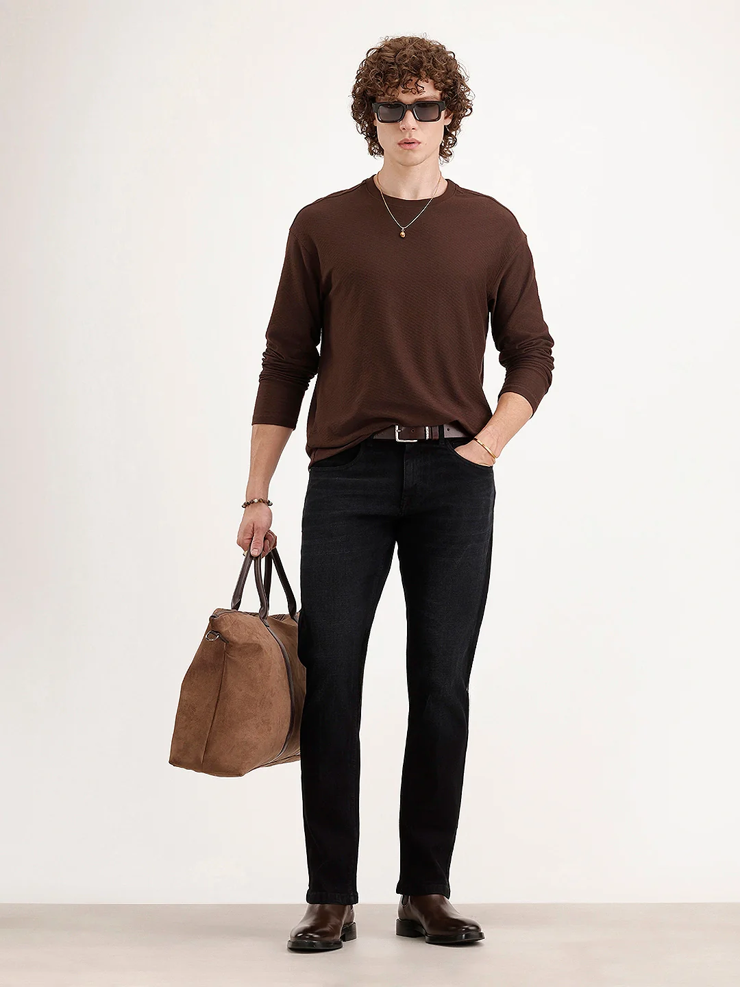 Straight Fit Denim Jeans | Black - Image 2