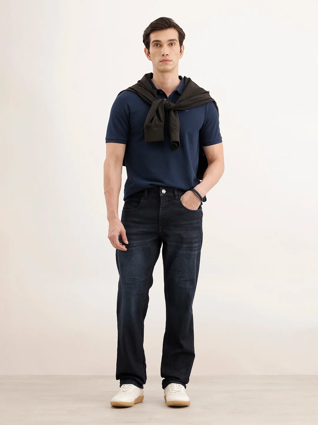 Straight Fit Denim Jeans | Blue - Image 2