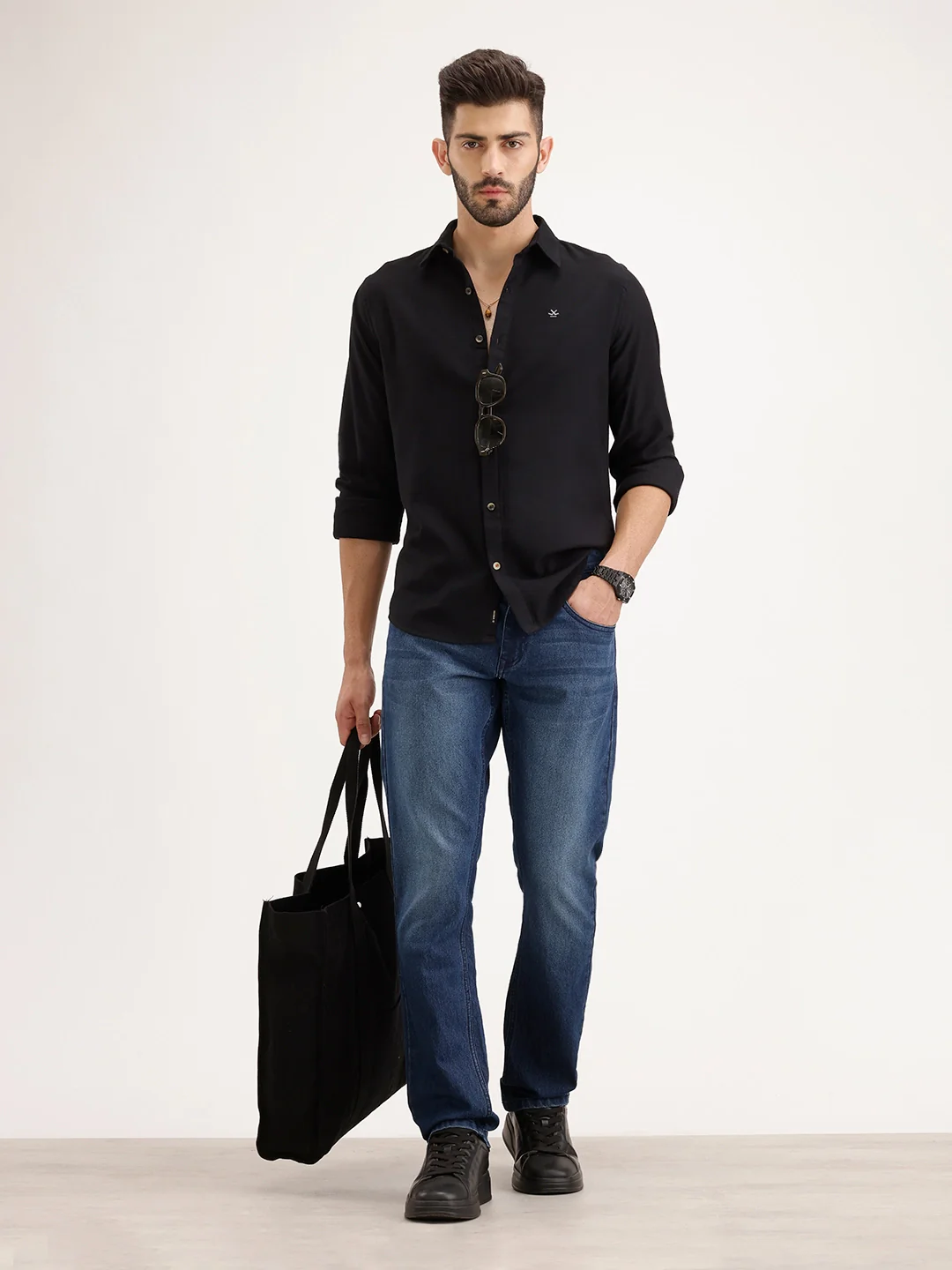 Straight Fit Denim Jeans | Blue - Image 2