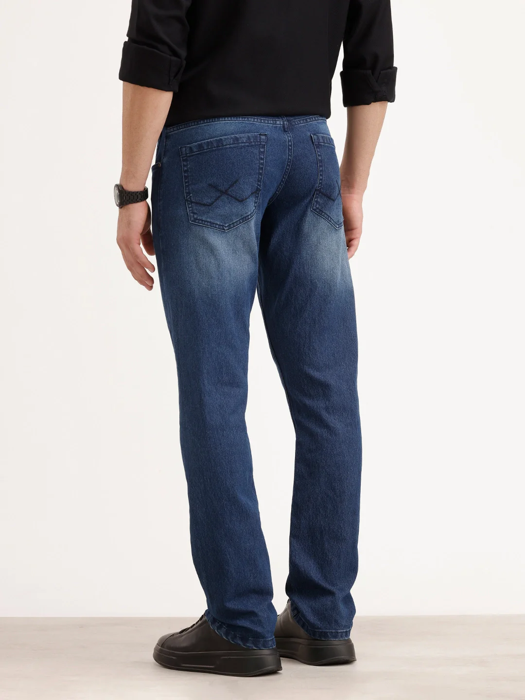 Straight Fit Denim Jeans | Blue - Image 3