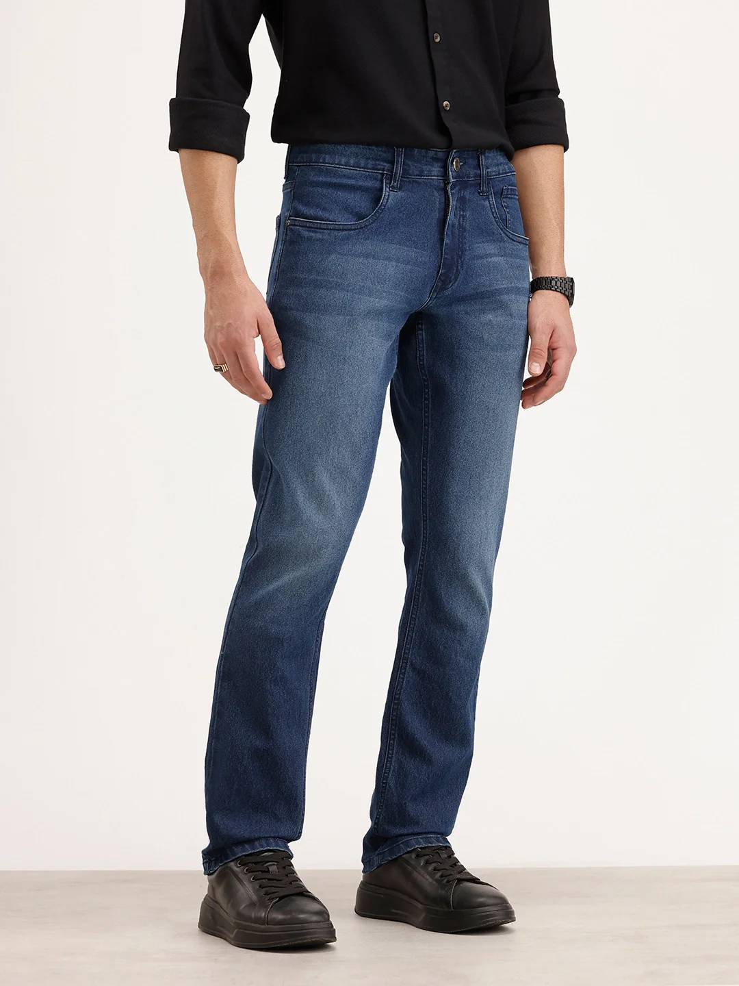 Straight Fit Denim Jeans | Blue - Image 4