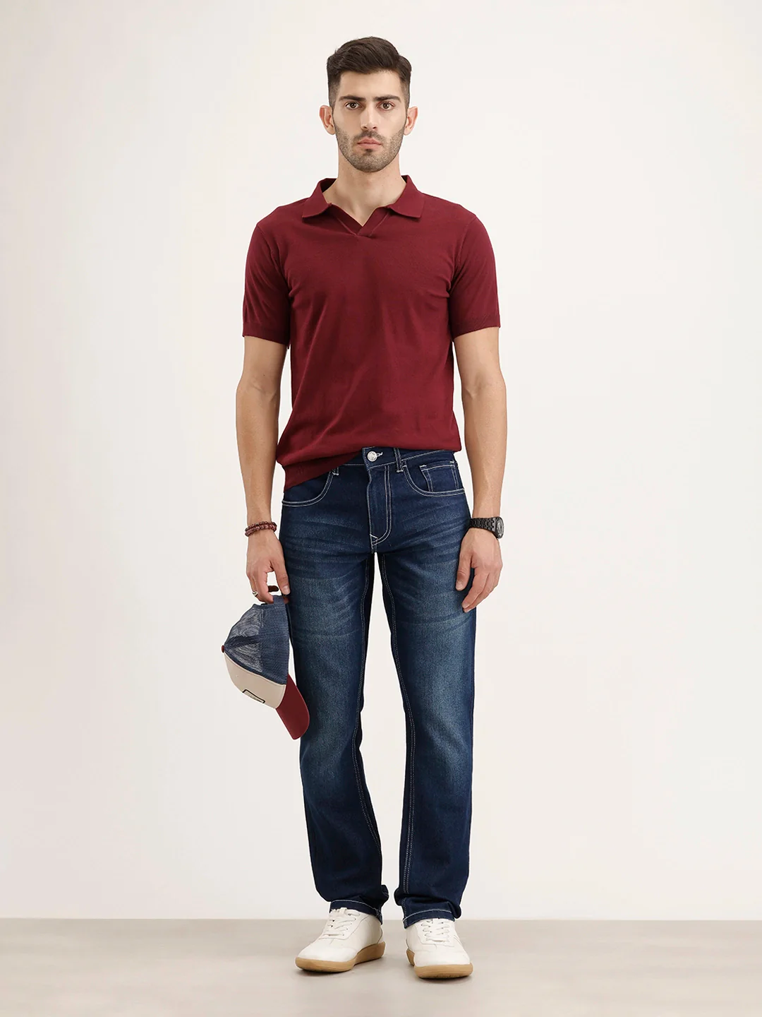 Straight Fit Denim Jeans | Blue - Image 2