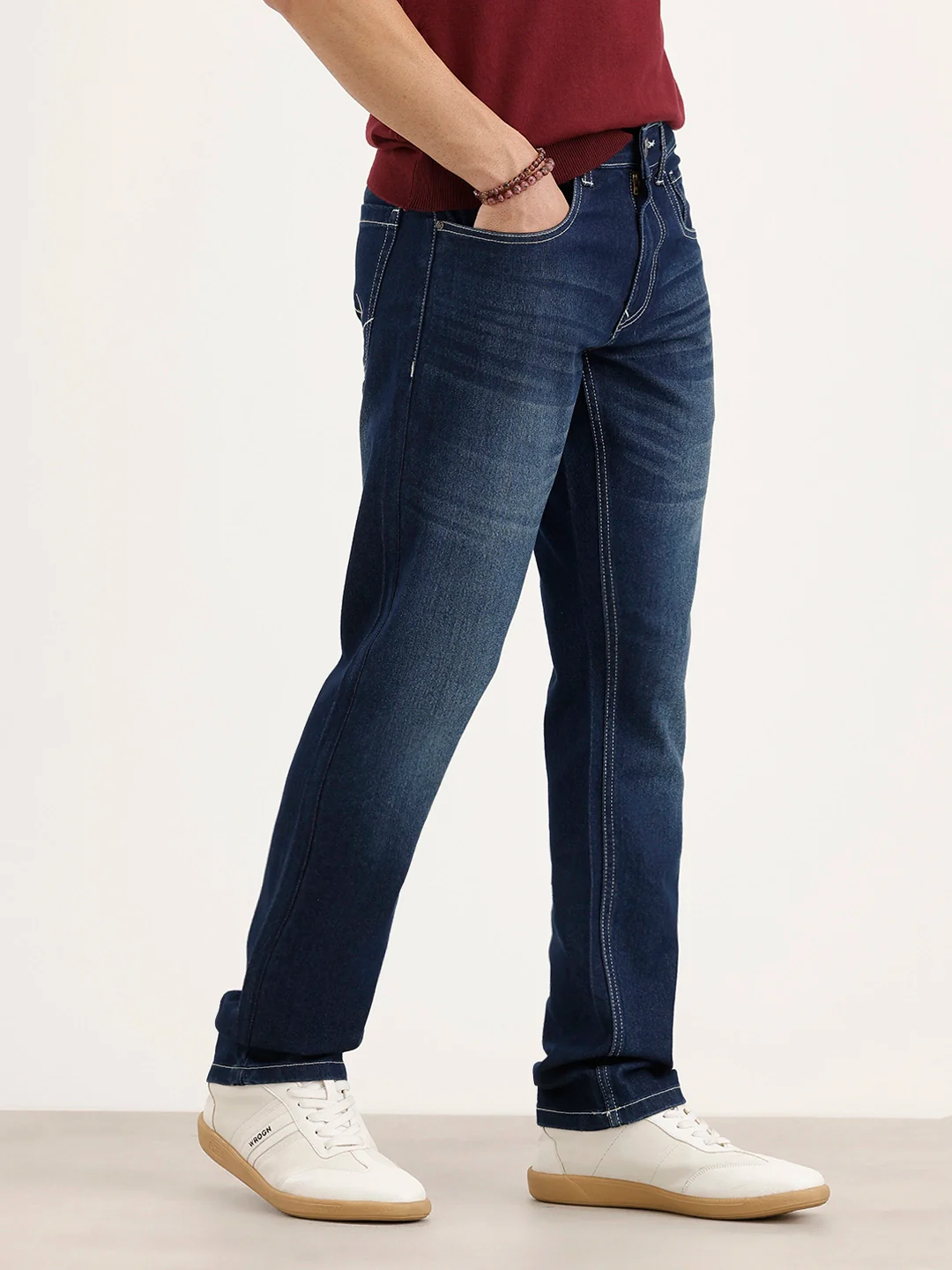 Straight Fit Denim Jeans | Blue - Image 4