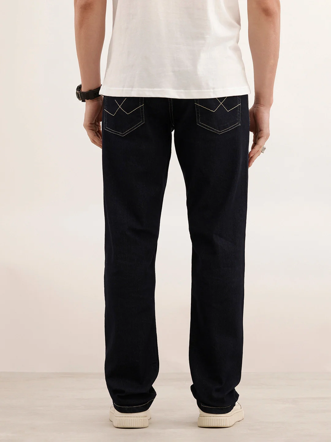 Straight Fit Denim Jeans | Dark Blue - Image 3