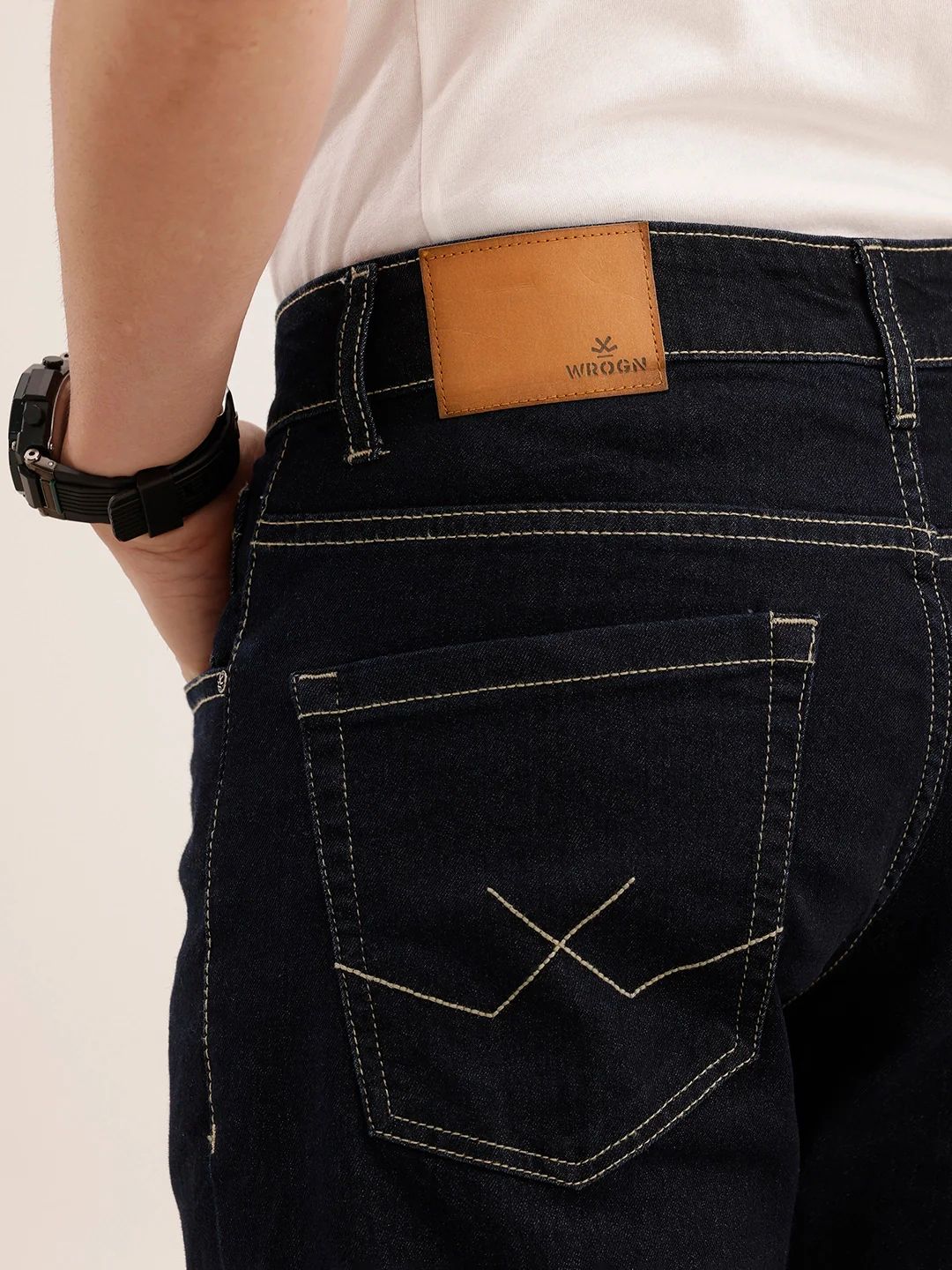 Straight Fit Denim Jeans | Dark Blue - Image 6