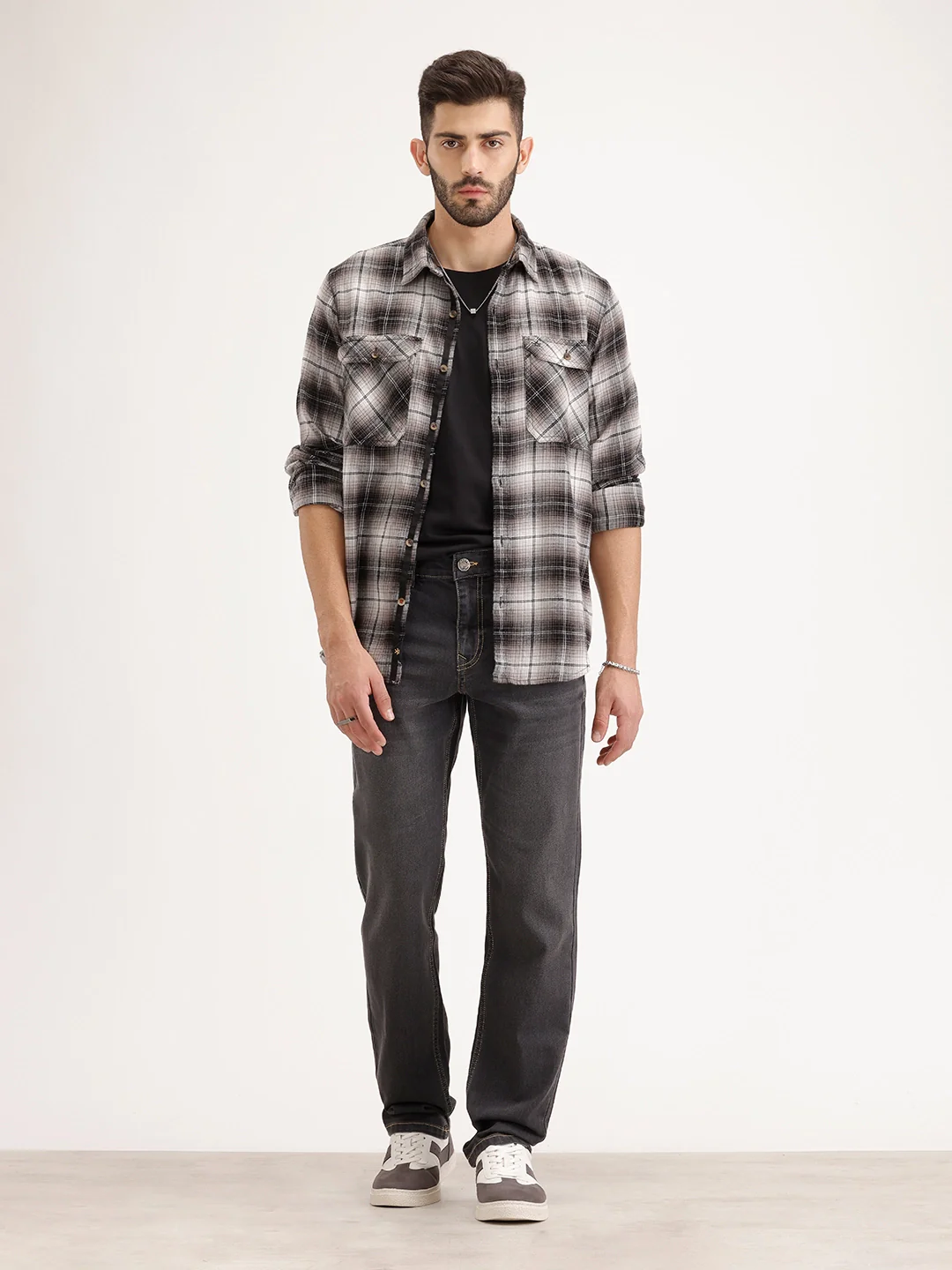 Straight Fit Denim Jeans | Grey - Image 2