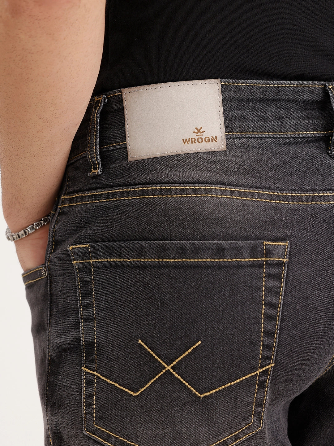 Straight Fit Denim Jeans | Grey - Image 6