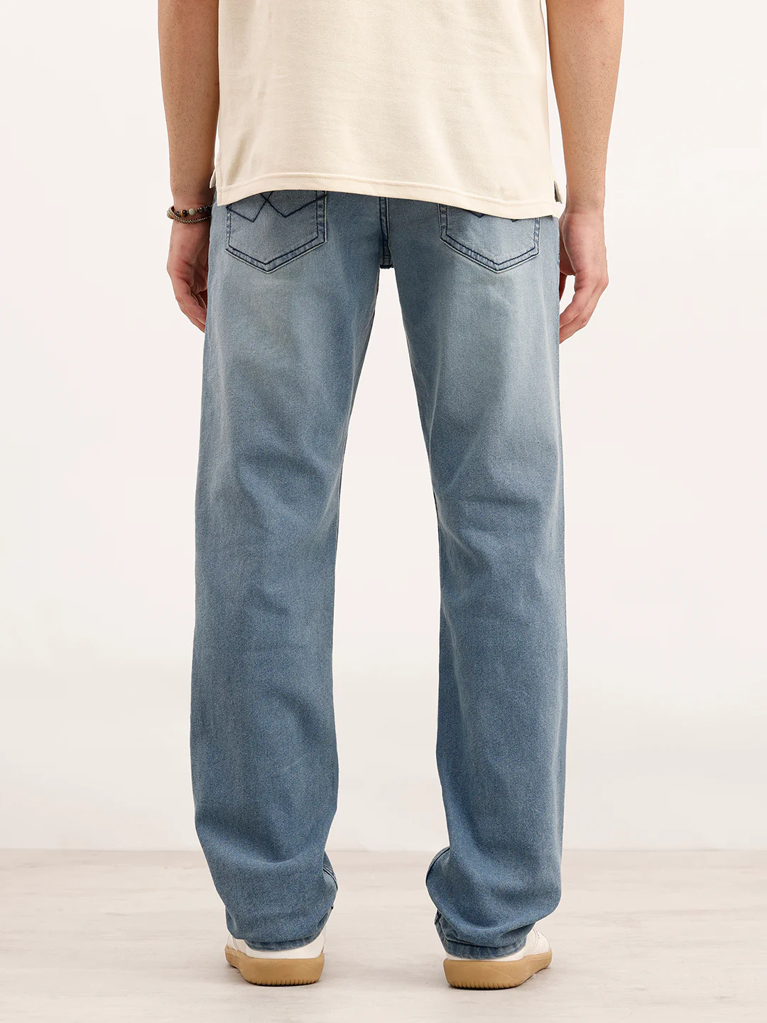 Straight Fit Denim Jeans | Light Blue - Image 3