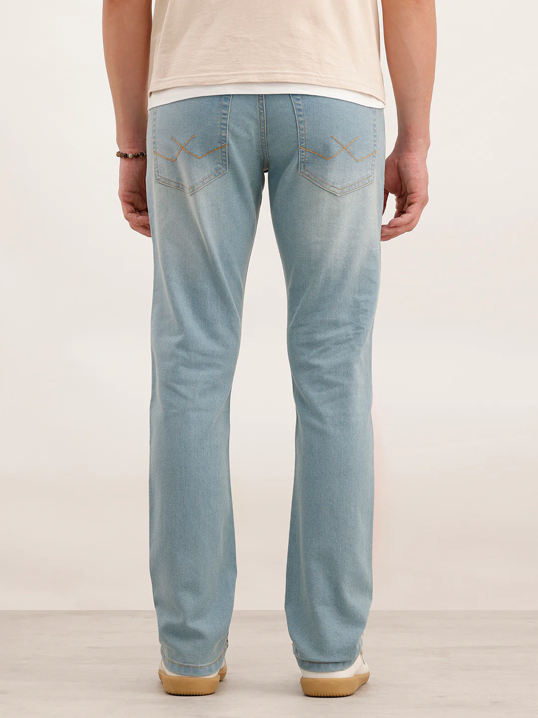 Straight Fit Denim Jeans  | Light Blue - Image 3