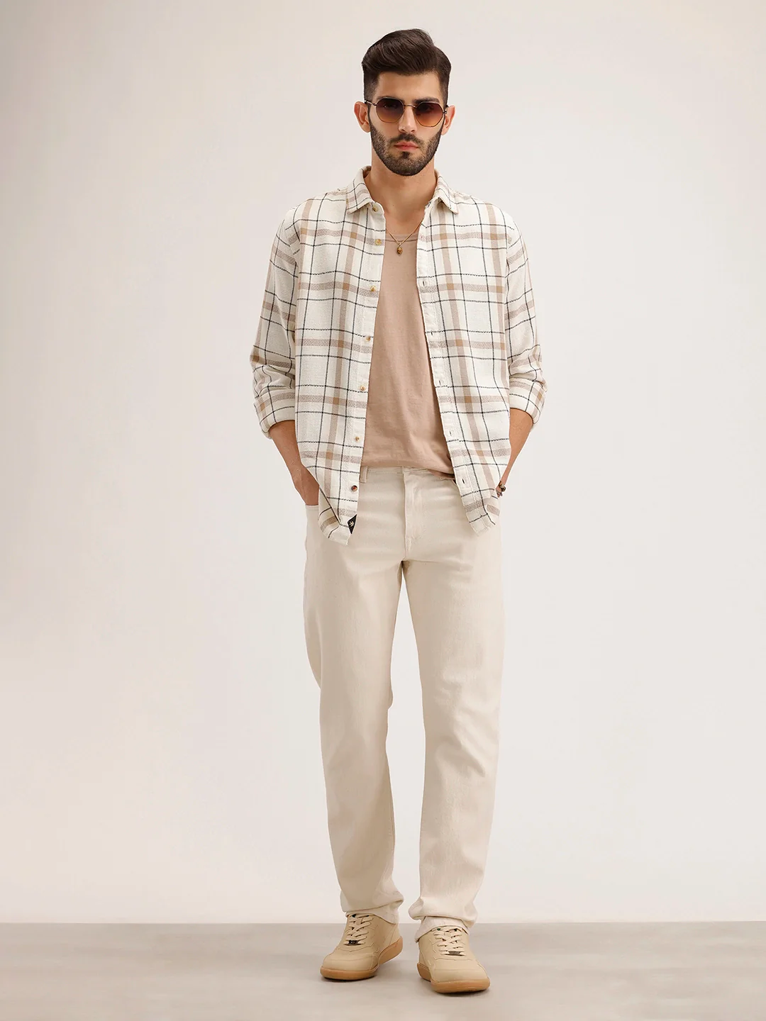 Straight Fit Denim Jeans | Off White - Image 2