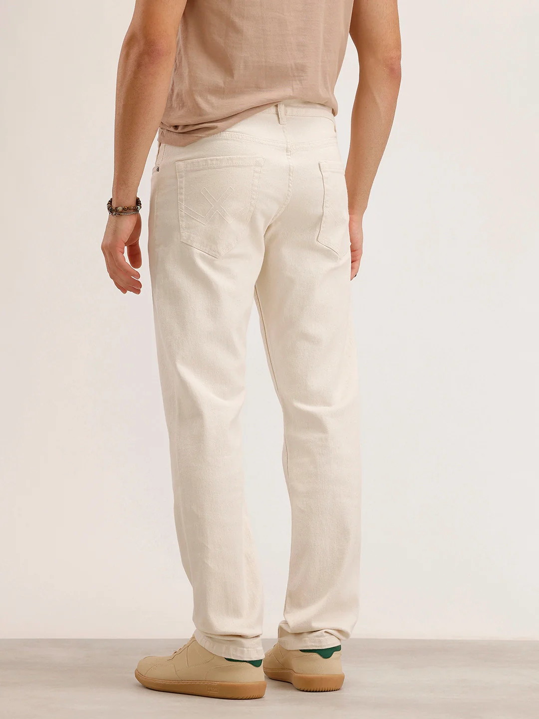 Straight Fit Denim Jeans | Off White - Image 3