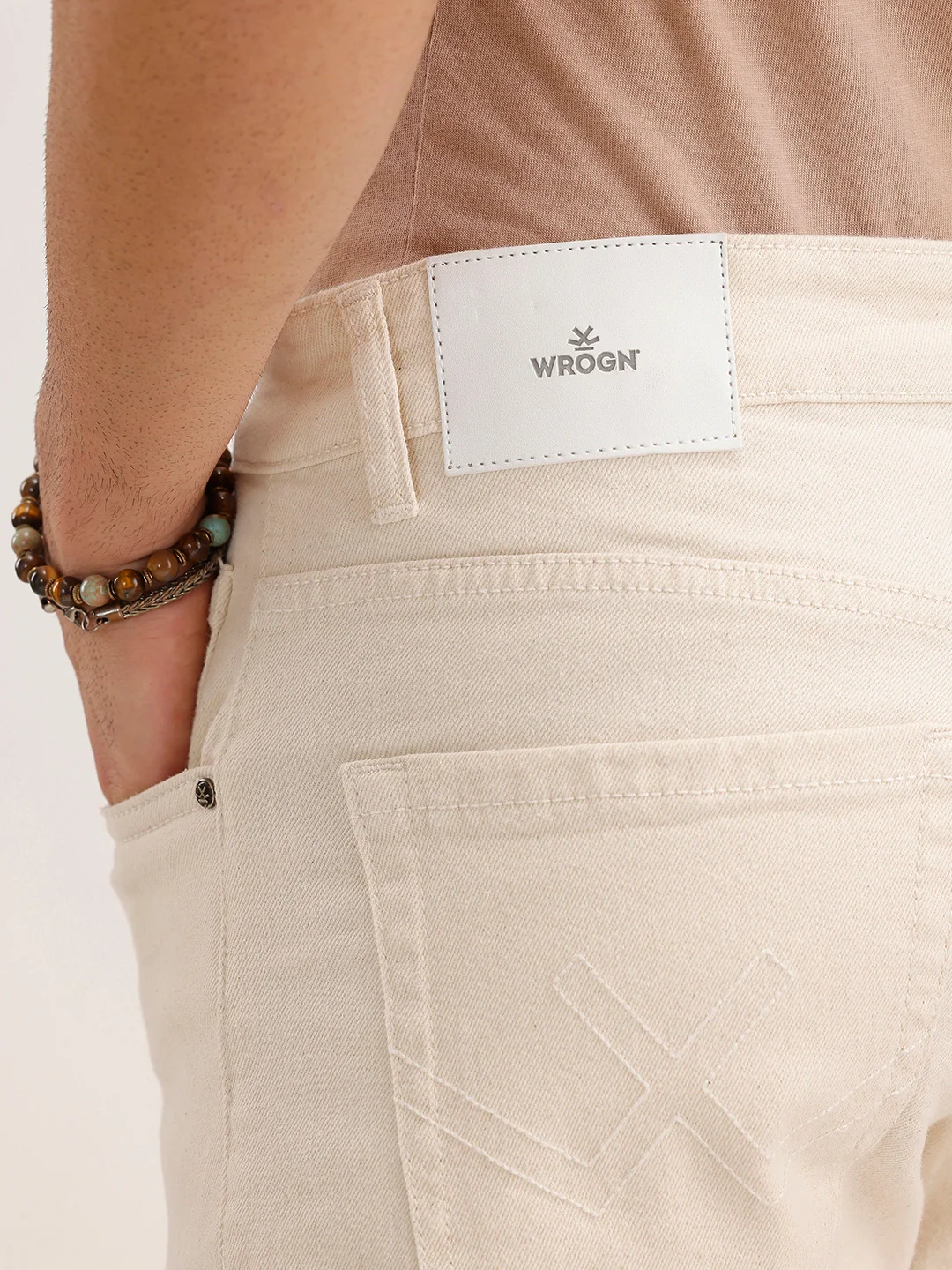 Straight Fit Denim Jeans | Off White - Image 5