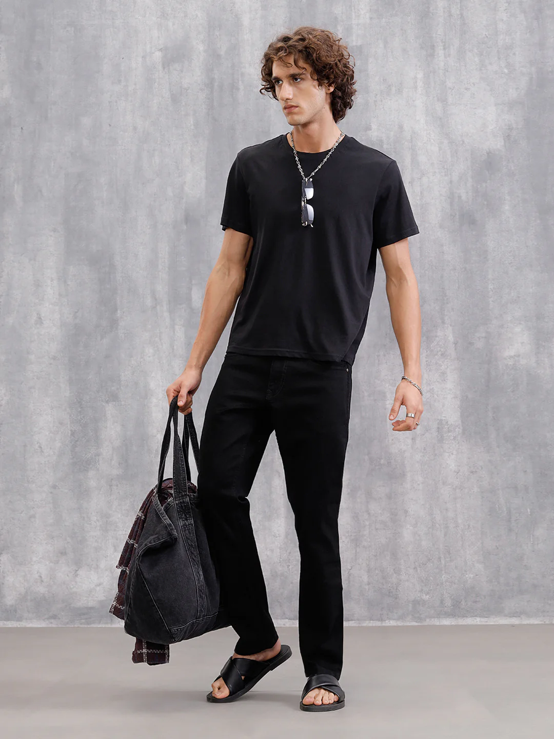 Straight Fit Jet Black Jeans - Image 2