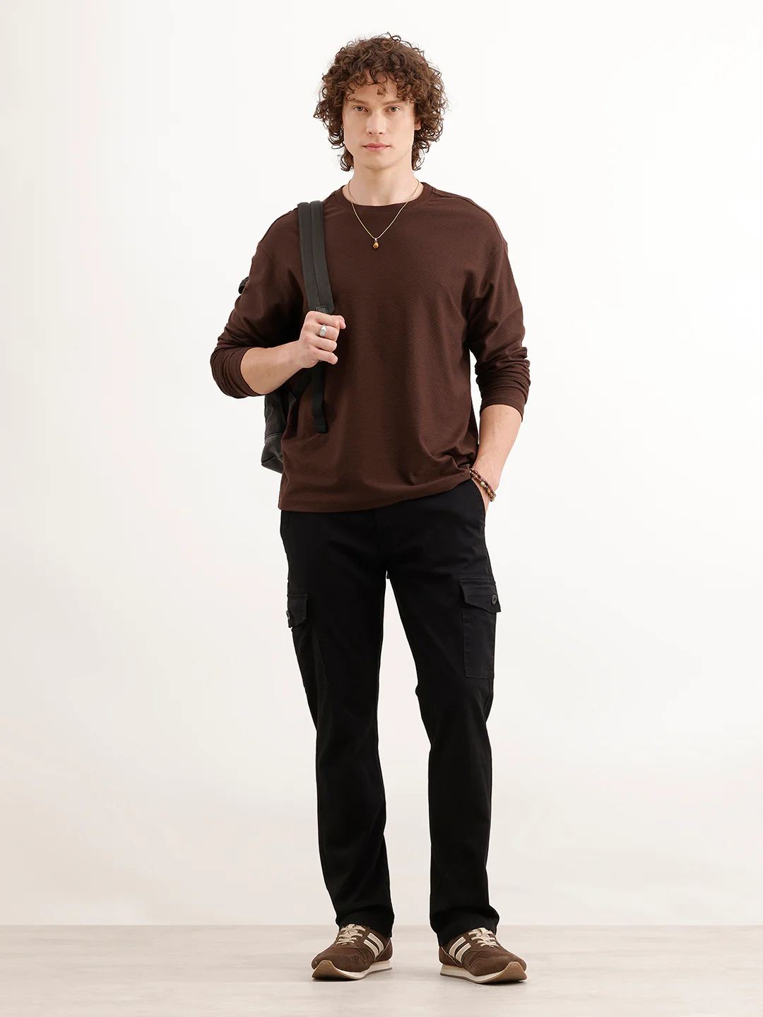 Straight Fit Mens Trouser  | Black - Image 2