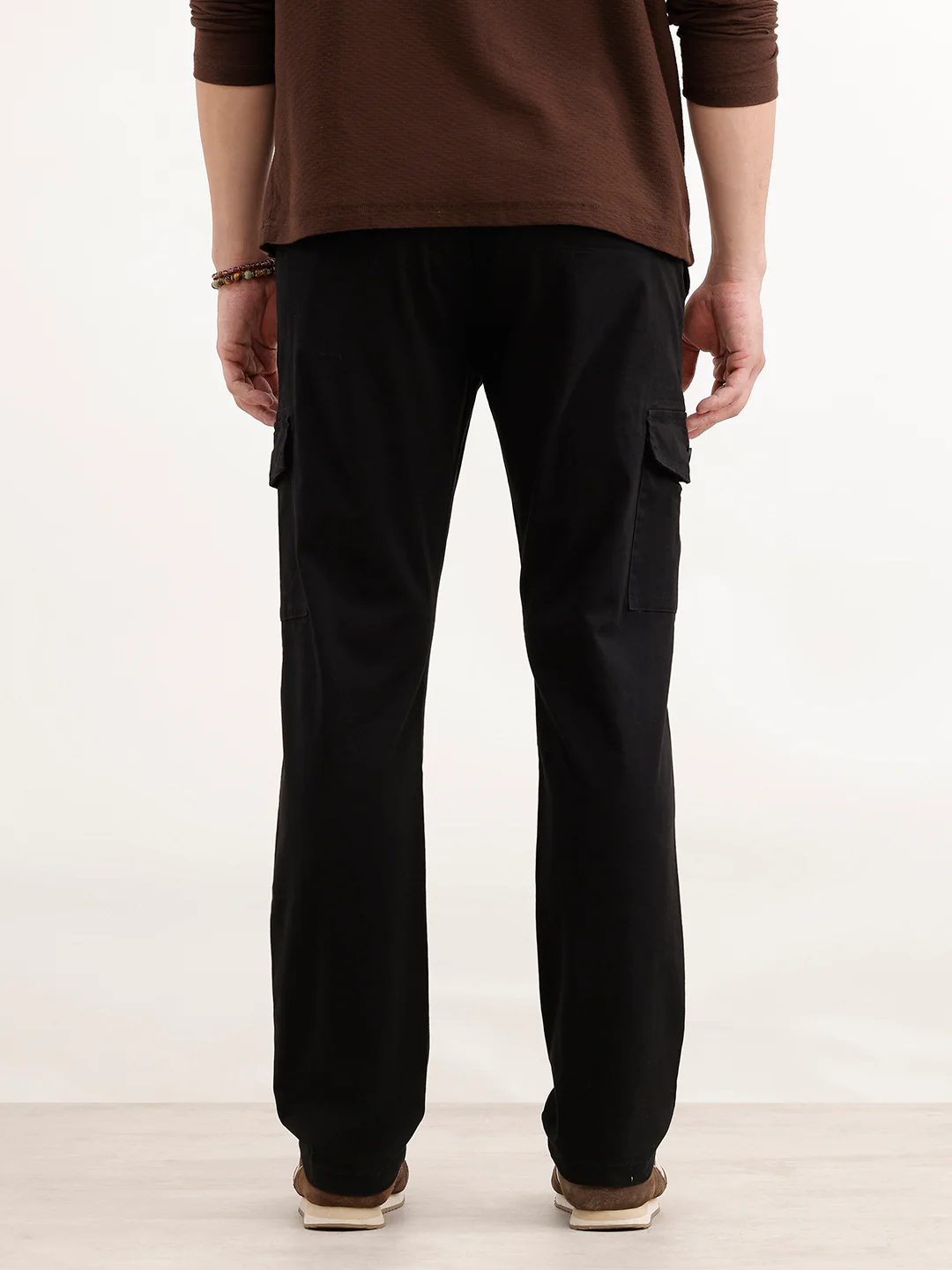 Straight Fit Mens Trouser  | Black - Image 3