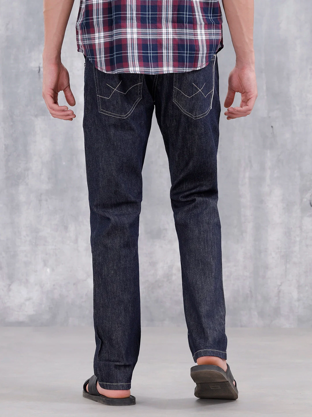 Straight Fit Selvedge Denim Jeans | Dark Stone - Image 3