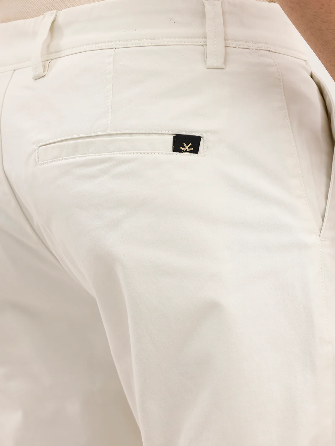 Straight Fit Trouser | Off White - Image 5